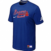 Atlanta Braves Blue Nike Short Sleeve Practice T-Shirt,baseball caps,new era cap wholesale,wholesale hats
