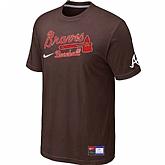 Atlanta Braves Brown Nike Short Sleeve Practice T-Shirt,baseball caps,new era cap wholesale,wholesale hats