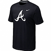 Atlanta Braves Heathered Nike Black Blended T-Shirt,baseball caps,new era cap wholesale,wholesale hats