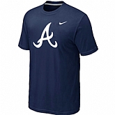 Atlanta Braves Heathered Nike D.Blue Blended T-Shirt,baseball caps,new era cap wholesale,wholesale hats