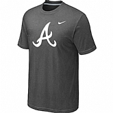 Atlanta Braves Heathered Nike D.Grey Blended T-Shirt,baseball caps,new era cap wholesale,wholesale hats
