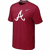 Atlanta Braves Heathered Nike Red Blended T-Shirt,baseball caps,new era cap wholesale,wholesale hats