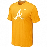 Atlanta Braves Heathered Nike Yellow Blended T-Shirt,baseball caps,new era cap wholesale,wholesale hats