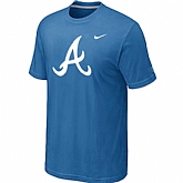 Atlanta Braves Heathered Nike light Blue Blended T-Shirt,baseball caps,new era cap wholesale,wholesale hats