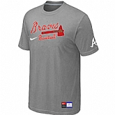 Atlanta Braves L.Grey Nike Short Sleeve Practice T-Shirt,baseball caps,new era cap wholesale,wholesale hats