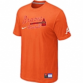 Atlanta Braves Orange Nike Short Sleeve Practice T-Shirt,baseball caps,new era cap wholesale,wholesale hats