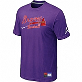Atlanta Braves Purple Nike Short Sleeve Practice T-Shirt,baseball caps,new era cap wholesale,wholesale hats