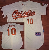 Baltimore Orioles #10 Adam Jones Cream Jerseys,baseball caps,new era cap wholesale,wholesale hats