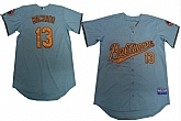 Baltimore Orioles #13 Manny Machado Gray Jerseys,baseball caps,new era cap wholesale,wholesale hats