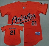 Baltimore Orioles #21 Nick Markakis Orange Jerseys,baseball caps,new era cap wholesale,wholesale hats