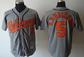 Baltimore Orioles #5 Brooks Robinson Gray Wollens Throwback Jerseys,baseball caps,new era cap wholesale,wholesale hats