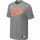 Baltimore Orioles L.Grey Nike Short Sleeve Practice T-Shirt,baseball caps,new era cap wholesale,wholesale hats