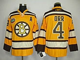 Boston Bruins #4 BOBBY ORR Yellow with A Patch Jerseys,baseball caps,new era cap wholesale,wholesale hats