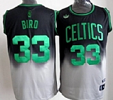 Boston Celtics #33 Larry Bird Black And Gray Fadeaway Fashion Jerseys,baseball caps,new era cap wholesale,wholesale hats