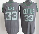 Boston Celtics #33 Larry Bird Gray Shadow Jerseys,baseball caps,new era cap wholesale,wholesale hats