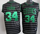 Boston Celtics #34 Paul Pierce Gray With Black Pinstripe Jerseys,baseball caps,new era cap wholesale,wholesale hats