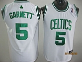 Boston Celtics #5 Garnett White Jersey,baseball caps,new era cap wholesale,wholesale hats