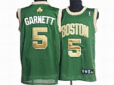 Boston Celtics #5 Kevin Garnett green-golden Number Jerseys,baseball caps,new era cap wholesale,wholesale hats