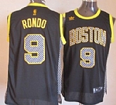 Boston Celtics #9 Rajon Rondo Black Electricity Fashion Jerseys,baseball caps,new era cap wholesale,wholesale hats
