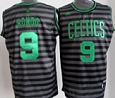 Boston Celtics #9 Rajon Rondo Gray With Black Pinstripe Jerseys,baseball caps,new era cap wholesale,wholesale hats