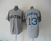 Boston Red Sox #13 Crawford Grey Jerseys,baseball caps,new era cap wholesale,wholesale hats
