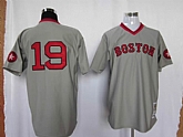 Boston Red Sox #19 Beckett Grey Throwback Jerseys,baseball caps,new era cap wholesale,wholesale hats
