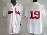 Boston Red Sox #19 Beckett m&n white Jerseys coolbase,baseball caps,new era cap wholesale,wholesale hats