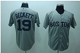 Boston Red Sox #19 Josh Beckett grey Jerseys,baseball caps,new era cap wholesale,wholesale hats