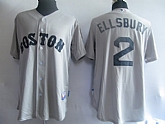 Boston Red Sox #2 Jacoby Ellsbury grey Jerseys,baseball caps,new era cap wholesale,wholesale hats