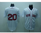 Boston Red Sox #20 Kevin Youkilis white Jerseys,baseball caps,new era cap wholesale,wholesale hats