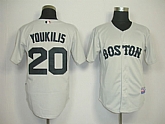 Boston Red Sox #20 Youkilis Grey Jerseys,baseball caps,new era cap wholesale,wholesale hats