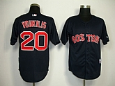 Boston Red Sox #20 Youkilis dark blue Jerseys,baseball caps,new era cap wholesale,wholesale hats