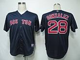 Boston Red Sox #28 Adrian Gonzalez Dark Blue Jerseys,baseball caps,new era cap wholesale,wholesale hats