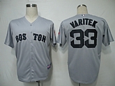 Boston Red Sox #33 Varitek Grey Jerseys,baseball caps,new era cap wholesale,wholesale hats