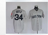 Boston Red Sox #34 Ortiz grey Jerseys,baseball caps,new era cap wholesale,wholesale hats