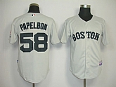 Boston Red Sox #58 Papelbon Grey Jerseys,baseball caps,new era cap wholesale,wholesale hats