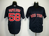Boston Red Sox #58 Papelbon dark blue Jerseys,baseball caps,new era cap wholesale,wholesale hats