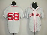 Boston Red Sox #58 Papelbon white Jerseys,baseball caps,new era cap wholesale,wholesale hats