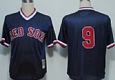 Boston Red Sox #9 Ted Williams Navy Blue Throwabck Jerseys,baseball caps,new era cap wholesale,wholesale hats