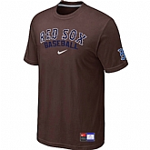 Boston Red Sox Brown Nike Short Sleeve Practice T-Shirt,baseball caps,new era cap wholesale,wholesale hats