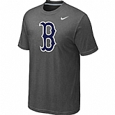 Boston Red Sox Heathered Nike D.Grey Blended T-Shirt,baseball caps,new era cap wholesale,wholesale hats