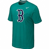 Boston Red Sox Heathered Nike Green Blended T-Shirt,baseball caps,new era cap wholesale,wholesale hats