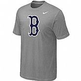 Boston Red Sox Heathered Nike L.Grey Blended T-Shirt,baseball caps,new era cap wholesale,wholesale hats