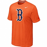 Boston Red Sox Heathered Nike Orange Blended T-Shirt,baseball caps,new era cap wholesale,wholesale hats