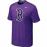 Boston Red Sox Heathered Nike Purple Blended T-Shirt,baseball caps,new era cap wholesale,wholesale hats