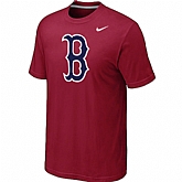 Boston Red Sox Heathered Nike Red Blended T-Shirt,baseball caps,new era cap wholesale,wholesale hats