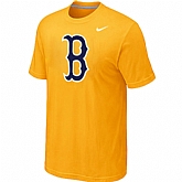 Boston Red Sox Heathered Nike Yellow Blended T-Shirt,baseball caps,new era cap wholesale,wholesale hats
