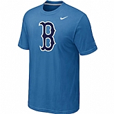 Boston Red Sox Heathered Nike light Blue Blended T-Shirt,baseball caps,new era cap wholesale,wholesale hats