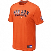 Boston Red Sox Orange Nike Short Sleeve Practice T-Shirt,baseball caps,new era cap wholesale,wholesale hats