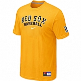 Boston Red Sox Yellow Nike Short Sleeve Practice T-Shirt,baseball caps,new era cap wholesale,wholesale hats
